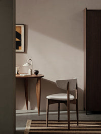 Herman Dining Chair - Upholstered - Main Line Flax - Dark Stained Beech/Coffee