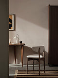 Herman Dining Chair - Upholstered - Main Line Flax - Dark Stained Beech/Coffee