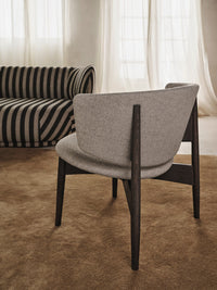 Herman Lounge Chair - Wood - Bouclé - Dark Stained Beech/Sand