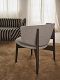 Herman Lounge Chair - Wood - Bouclé - Dark Stained Beech/Sand