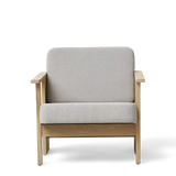 Fauteuil Lounge Block, veinage chêne blanc