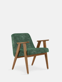 FAUTEUIL 366 – Vert en Tissu Marbre Vert Bouteille