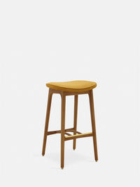 200-190 TABOURET DE BAR BASIC M/75 – Jaune en Tissu Coco Moutarde