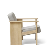 Fauteuil Lounge Block, veinage chêne blanc