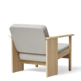 Fauteuil Lounge Block, veinage chêne blanc