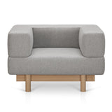 Fauteuils en plaqué chêne 2 places gris Audejas