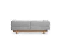 Canapé en plaqué chêne 2 places gris Audejas