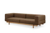 Canapé en plaqué chêne 3 places Marron Camira