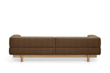 Canapé en plaqué chêne 3 places Marron Camira