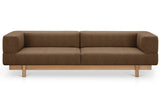 Canapé en plaqué chêne 3 places Marron Camira