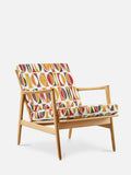 CHAISE LOUNGE STEFAN en tissu Amalfi Ocre Orange Casamance