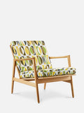 CHAISE LONGUE STEFAN en tissu Amalfi Vert Jaune Casamance