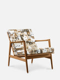 CHAISE LONGUE STEFAN en tissu Amorgos Ficelle Casamance