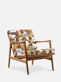 FAUTEUIL STEFAN en tissu Amorgos Terre Casamance