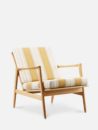 CHAISE LONGUE STEFAN en tissu Aveiro Ocre Casamance