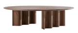 Table basse Curtain Couch (ronde) - Noyer américain