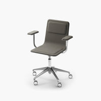 Chaise de bureau Laia Dossier standard avec bras piètement roulettes