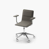 Chaise de bureau Laia Dossier standard avec bras piètement roulettes