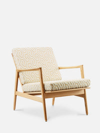 CHAISE LOUNGE STEFAN – Beige en tissu beige café