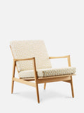 CHAISE LOUNGE STEFAN – Beige en tissu beige café