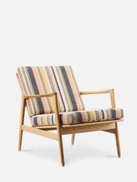 CHAISE LONGUE STEFAN en tissu Costa Nova Corail Casamance