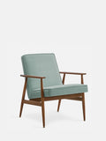 CHAISE LOUNGE FOX – Menthe en Tissu Velours Menthe