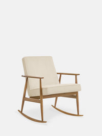 CHAISE À BASCULE FOX – Beige en Tissu Cordon Crème