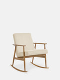 CHAISE À BASCULE FOX – Beige en Tissu Cordon Crème