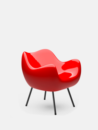 FAUTEUIL CLASSIQUE RM58 – Rouge en Finition Brillante