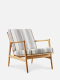 CHAISE LONGUE STEFAN en tissu Ravello Noir Casamance