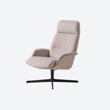 Fauteuil lounge Rever dossier haut coque tissu Aluminium noir & Asis 132