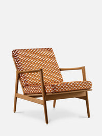 CHAISE LONGUE STEFAN – Rouge en tissu Uroko Roux Casamance