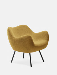 FAUTEUIL RM58 SOFT – Jaune en Tissu Boucle Moutarde