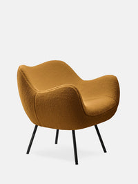 FAUTEUIL RM58 SOFT – Jaune en Tissu Teddy Moutarde