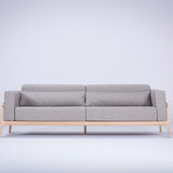 Canapé 4 places Fawn chêne - tissu anthracite