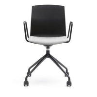 Chaise giratoire avec accoudoirs à roulettes Kabi Swivel