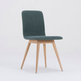 Chaise Ena chêne - tissu vert foncé