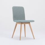 Chaise Ena chêne - tissu vert menthe