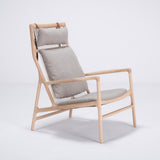 Chaise lounge Dedo chêne - tissu sable