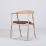 Chaise Muna chêne - tissu violet