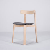 Chaise Nora chêne - tissu anthracite