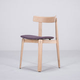 Chaise Nora chêne - tissu violet