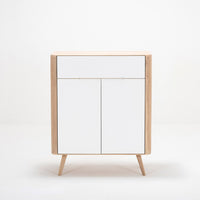 Commode 90 Ena chêne - blanc