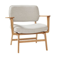 Fauteuil lounge Gris/Naturel Haze