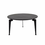 Table Laser Ø70 Placage Chêne Noir