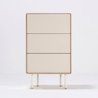 Meuble à tiroirs Fina chêne - linoléum crème