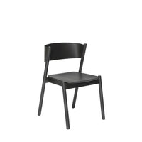 Oblique Chaises de salle à manger Noir