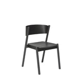 Oblique Chaises de salle à manger Noir