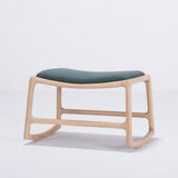 Repose-pieds Dedo chêne - tissu vert foncé