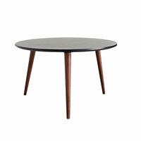 Table Stylo Ø70 Placage Chêne Noir